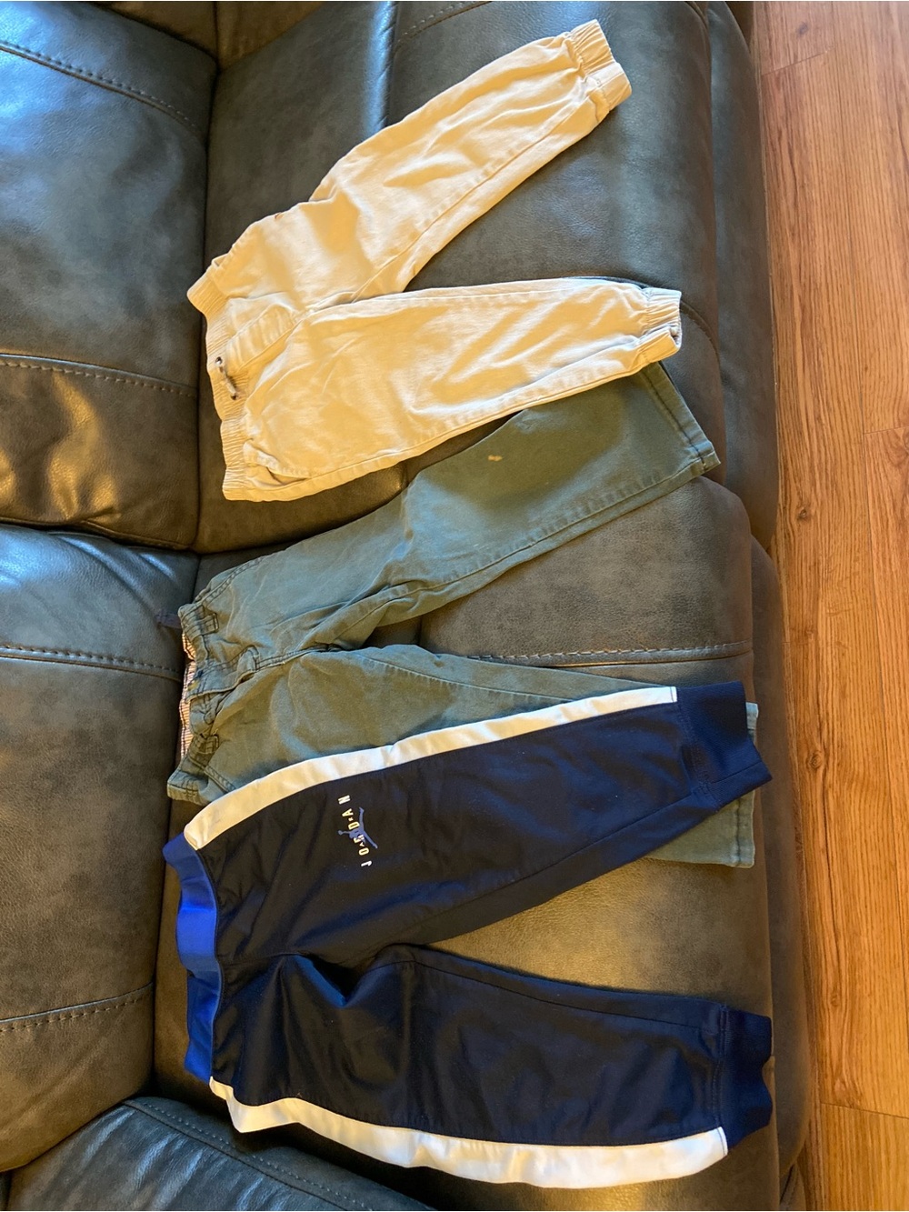 Toddler Navy Track Pants with White Stripe